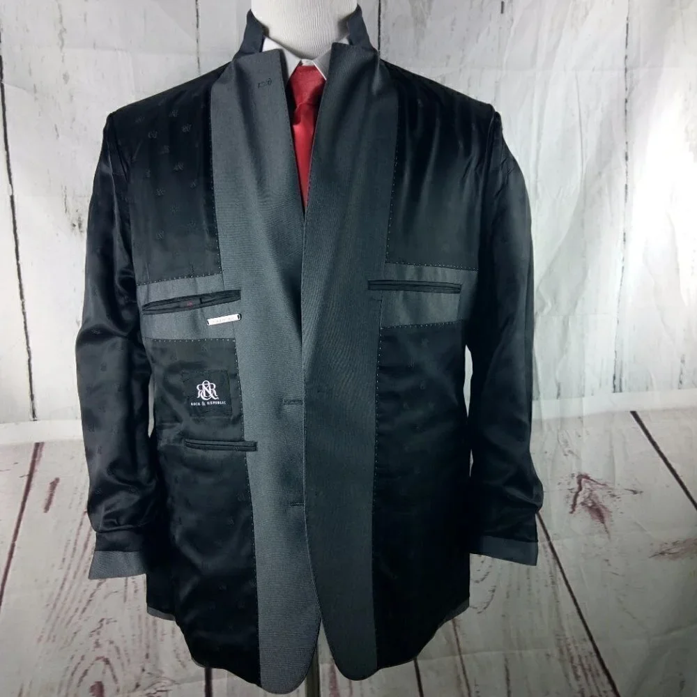 Rock & Republic 42S Gray Suit Blazer Sports Coat